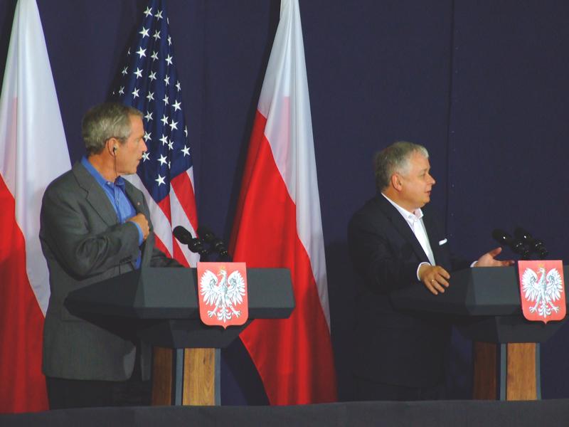 Wizyta prezydenta Bush"a w Gdańsku - konferencja prasowa - 8 czerwca 2007