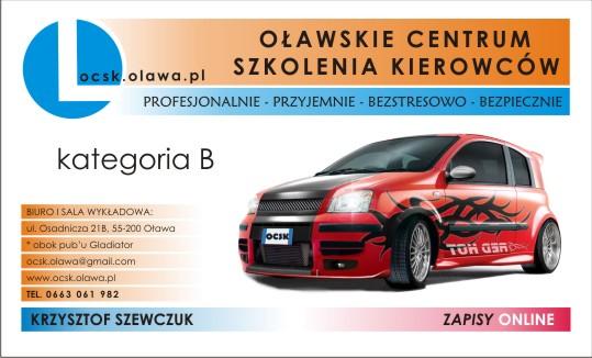 Nauka Jazdy - Oławskie Centrum Szkolenia Kierowców - Oława - OCSK - Prawo Jazdy - Szkolenie