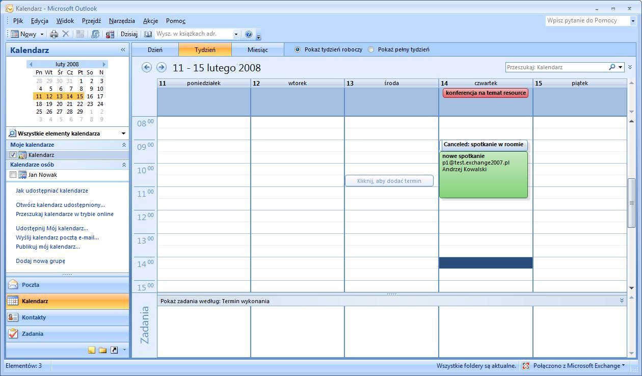 Outlook 2007 - kalendarz