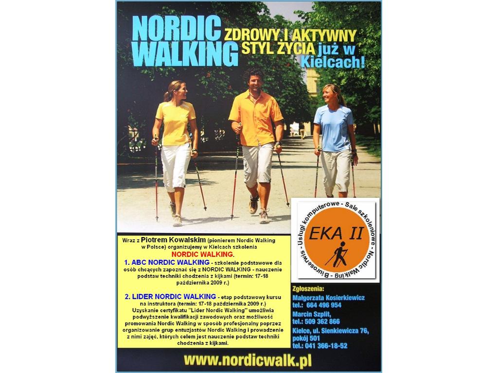 Kurs Nordic Walking, Kiekce, świętokrzyskie