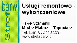 STREFA BARW malowanie tapetowanie Września Konin, Witkowo, Poznań, Gniezno, Września, wielkopolskie