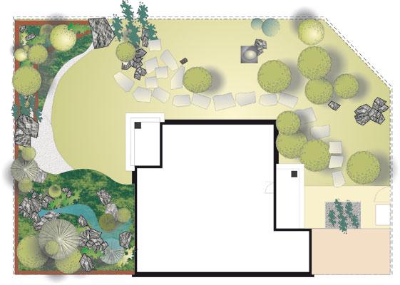 Projektowanie zieleni - projekt ogrodu japońskiego