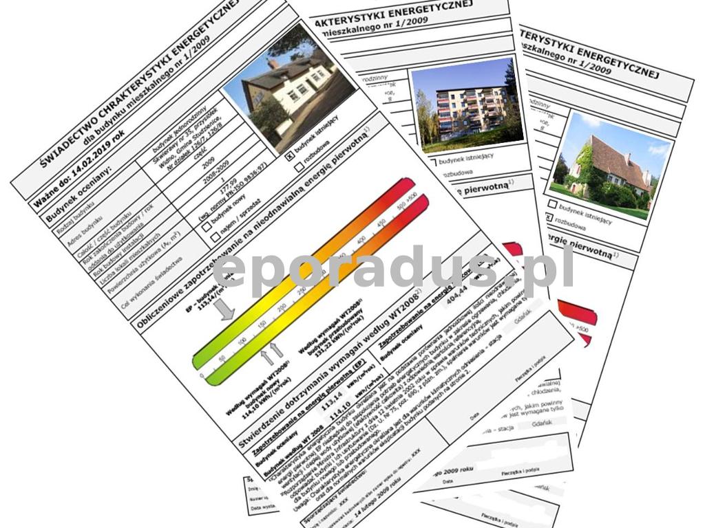 Certyfikat energetyczny, świadectwo eneregtyczne, Bydgoszcz, kujawsko-pomorskie