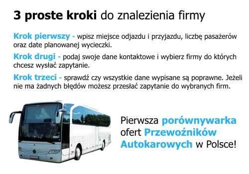 Wynajem autokarów autobusu KRAKÓW, małopolskie