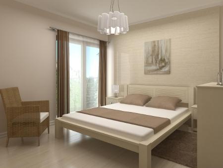 sypialnia stylizowana na francuski modern 
