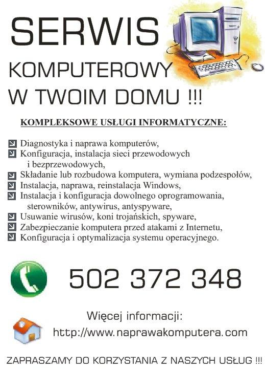 POGOTOWIE KOMPUTEROWE ZIELONKA, TEL. 502 372 348, Warszawa, mazowieckie