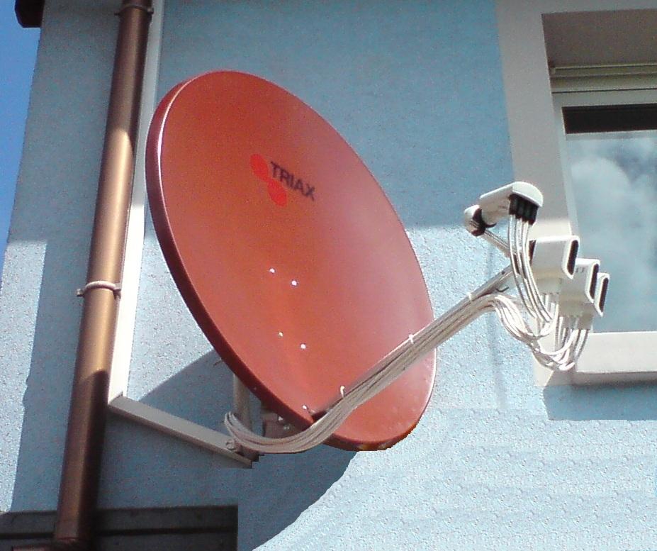 Zbiorcza instalacja antenowa na 4 satelity