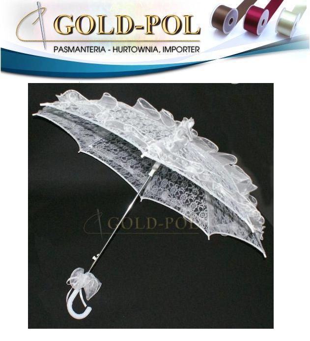 Parasol parasolka koronkowa koronka ślub sesja www.goldpol.eu