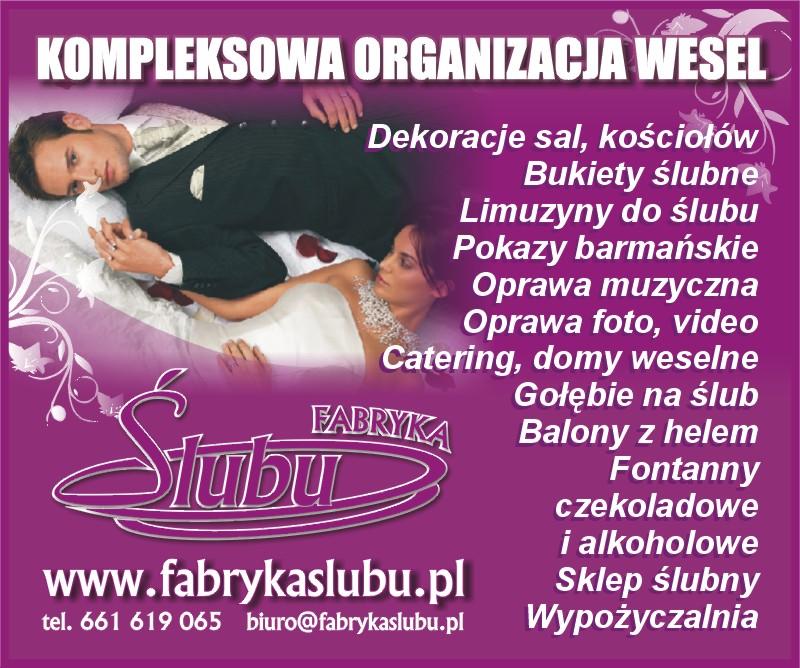 www.fabrykaslubu.pl Organizacja wesel atrakcje weselne