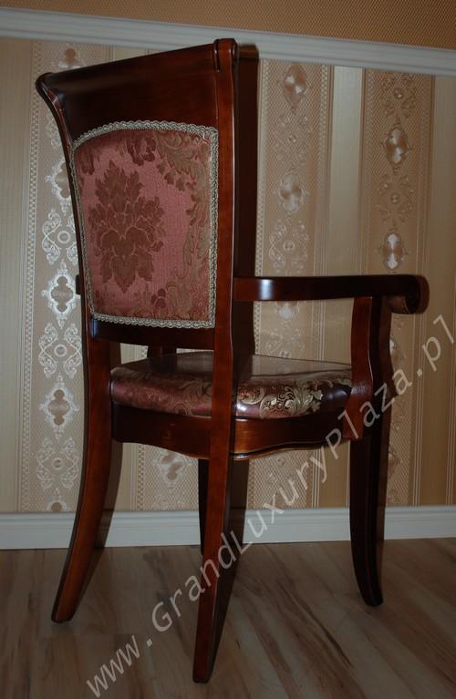 Ręcznie zdobione krzesło salonowe z drewna #4020a, Stara Iwiczna, mazowieckie