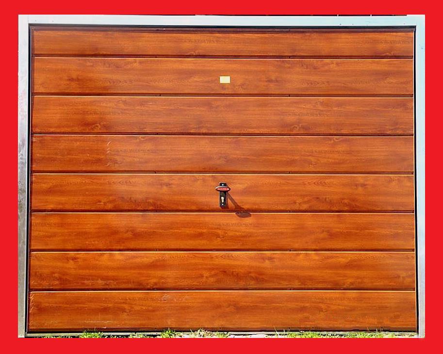 Brama garażowa do muru, kolor Złoty Dąb