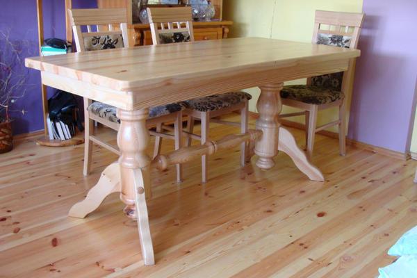 Stół jadalniany, rozkładany lub stały, podłogi drewniane, cyklinowanie, lakierowanie, renowacje