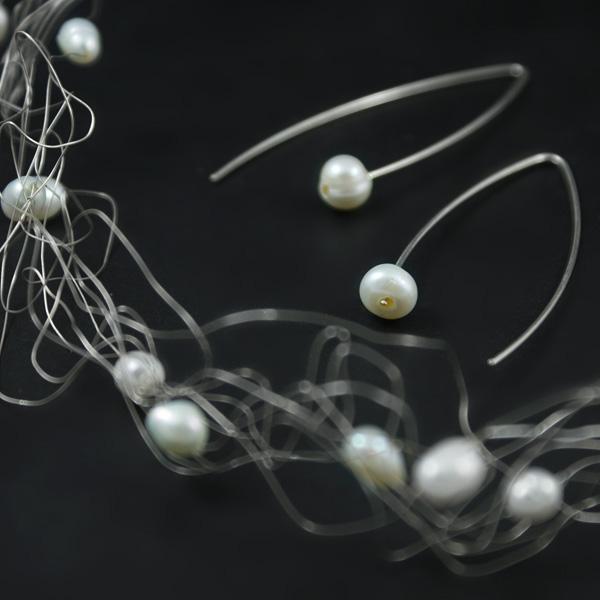 kolia i kolczyki perły