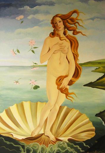 malowidło ścienne, kopia Narodziny Venus