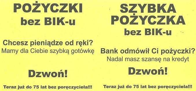 Kredyty BEZ BIK-u, Mława i okolice, mazowieckie