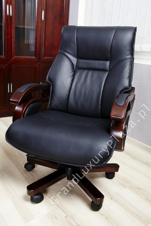 Skórzany fotel biurowy dla prezesa MANAGER czarny, Stara Iwiczna, mazowieckie
