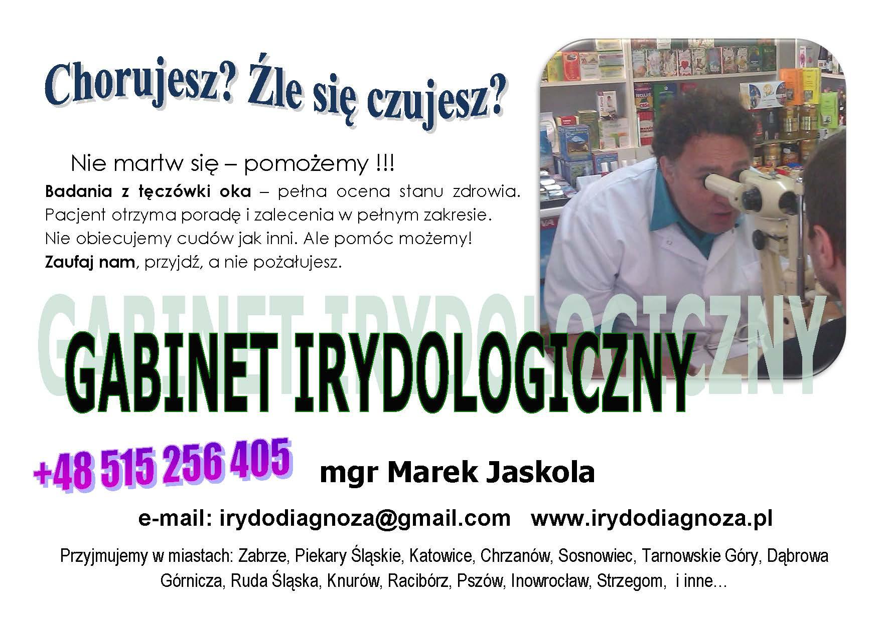 Irydologia, ziołolecznictwo, medycyna naturalna, Zabrze, Katowice, Inowrocław, Racibórz, Polska, śląskie