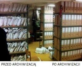 Po lewej przed archiwizacją, po prawej po archiwizacji