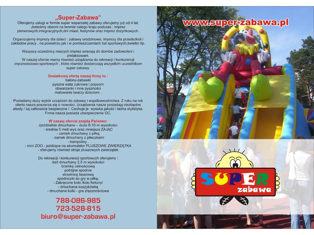 Organizacja imprez dla dzieci-festyny-zamki dmucha, Inowroclaw, kujawsko-pomorskie