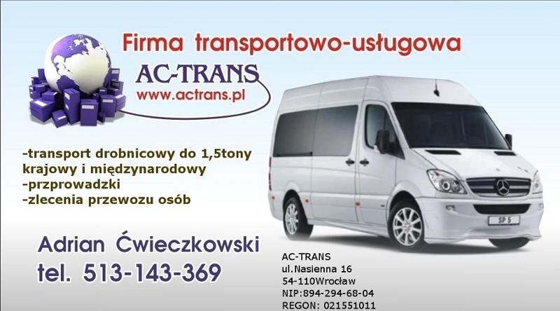 Transport towarów do 1.5t. Tanio i solidnie. DŚL, Wrocław, dolnośląskie