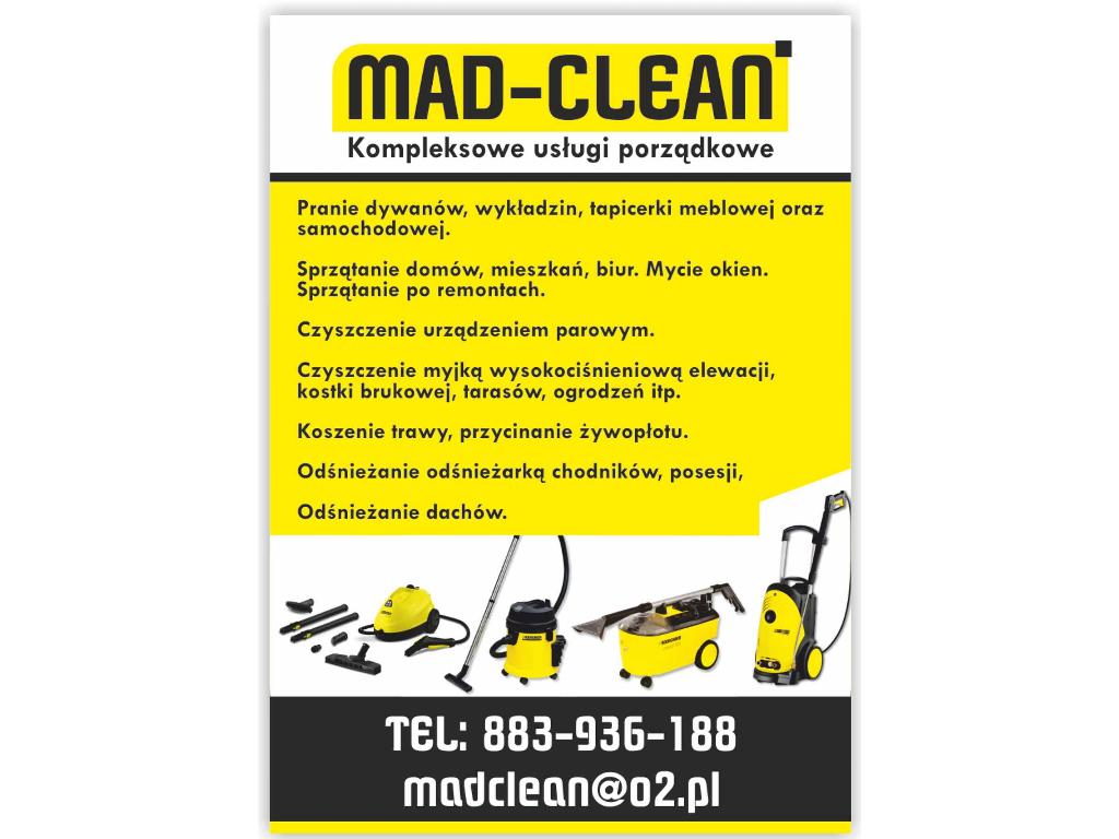 Usługi porządkowe firma Mad-Clean SKARŻYSKO-KAM, Skarżysko-Kamienna, świętokrzyskie