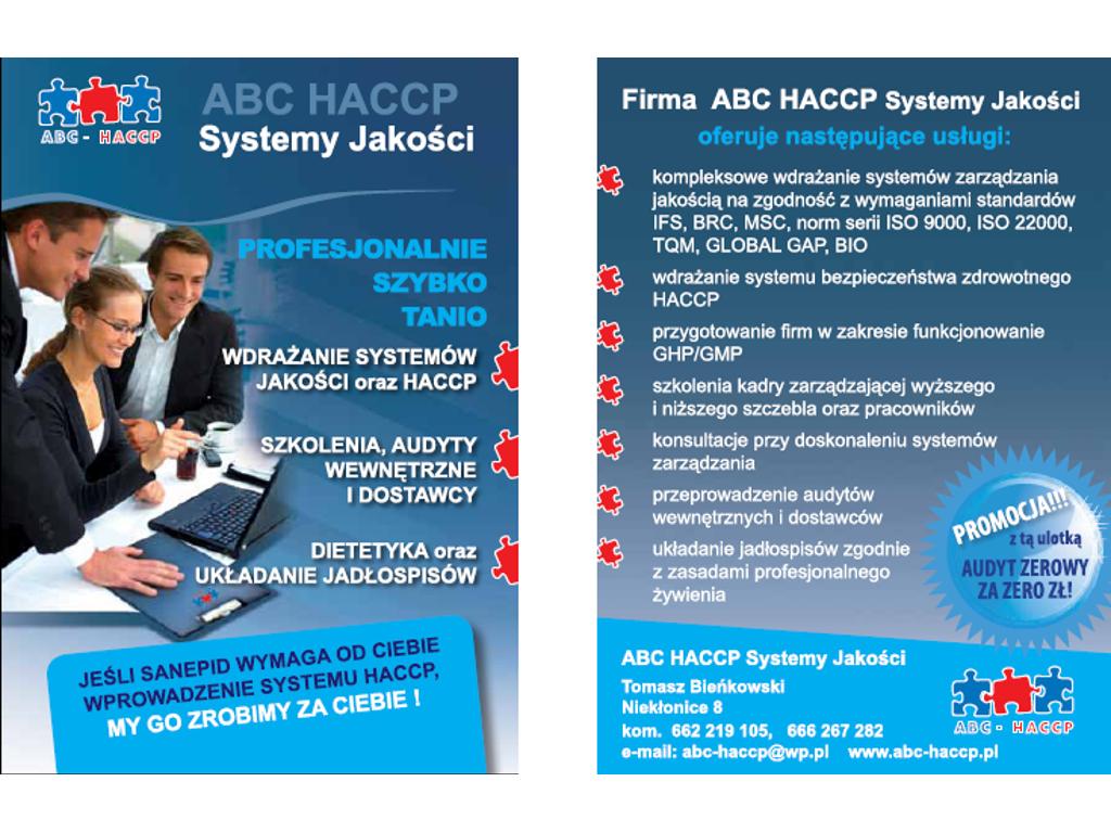 ABC HACCP Systemy Jakości , Zachodniopomorskie, pomorskie, zachodniopomorskie