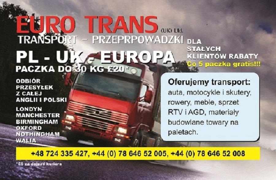 Transport-Uslugi kurierskie Polska-Anglia-Polska