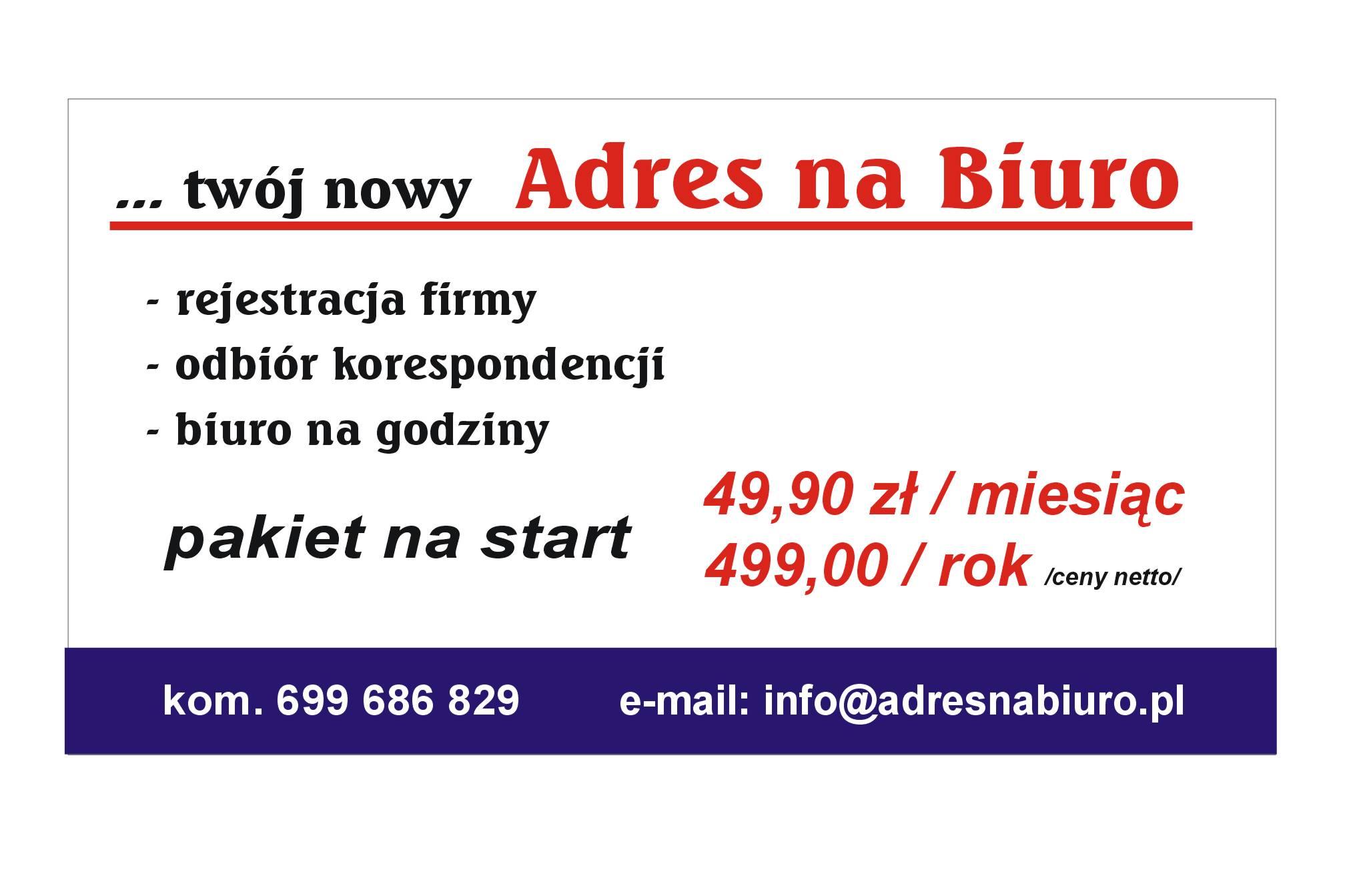 Adres dla firmy, wirtualne biuro, usługi księgowe, Łódź, łódzkie