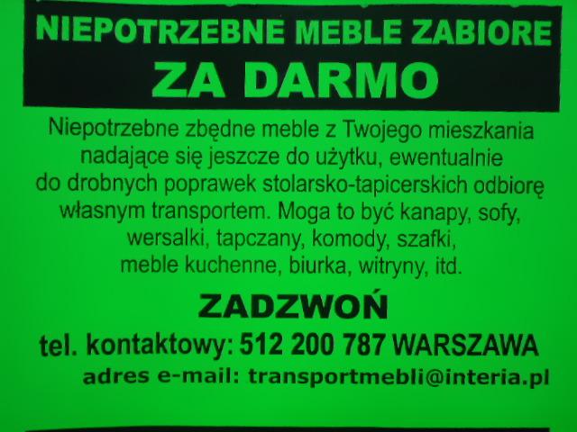 DARMOWY WYWÓZ MEBLI, Warszawa, mazowieckie