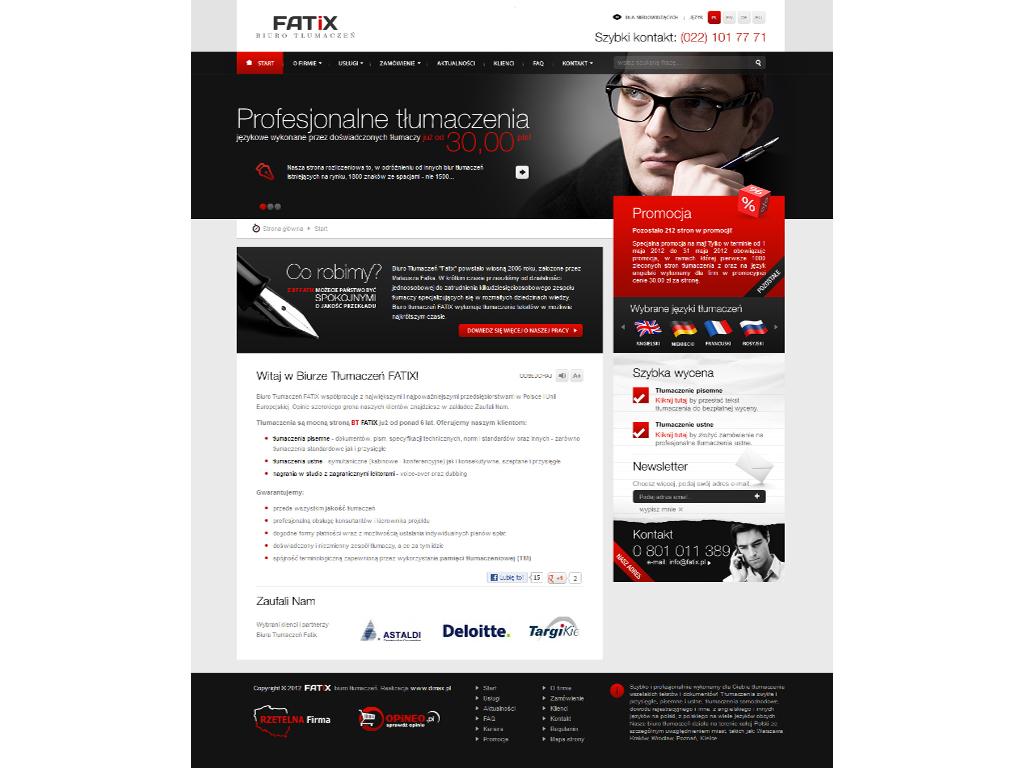 Realizacja strony www.fatix.pl