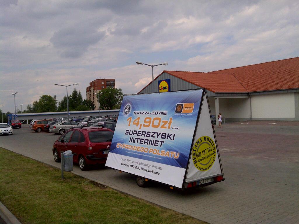 Reklama mobilna , mobil reklamowy , Bielsko-Biała, śląskie