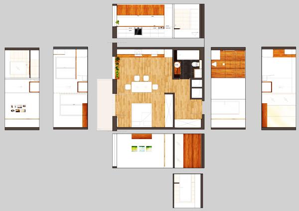 Ogunsote Design Studio - koncepcja funkcjonalna mieszkania