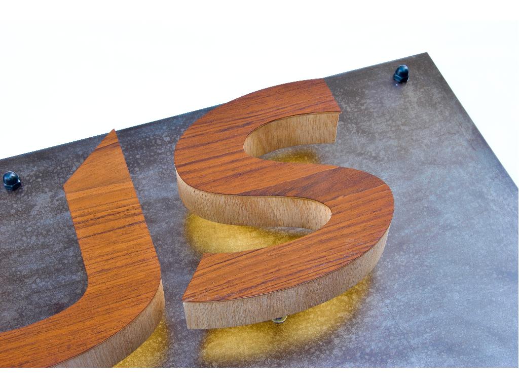 Litery przestrzenne z drewna. Litery 3D z efektem halo, Pcim, małopolskie