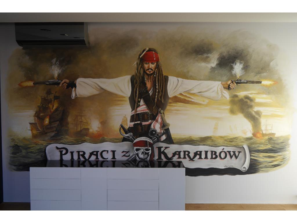 Mural z Jack Sparrow, Mural z piratem