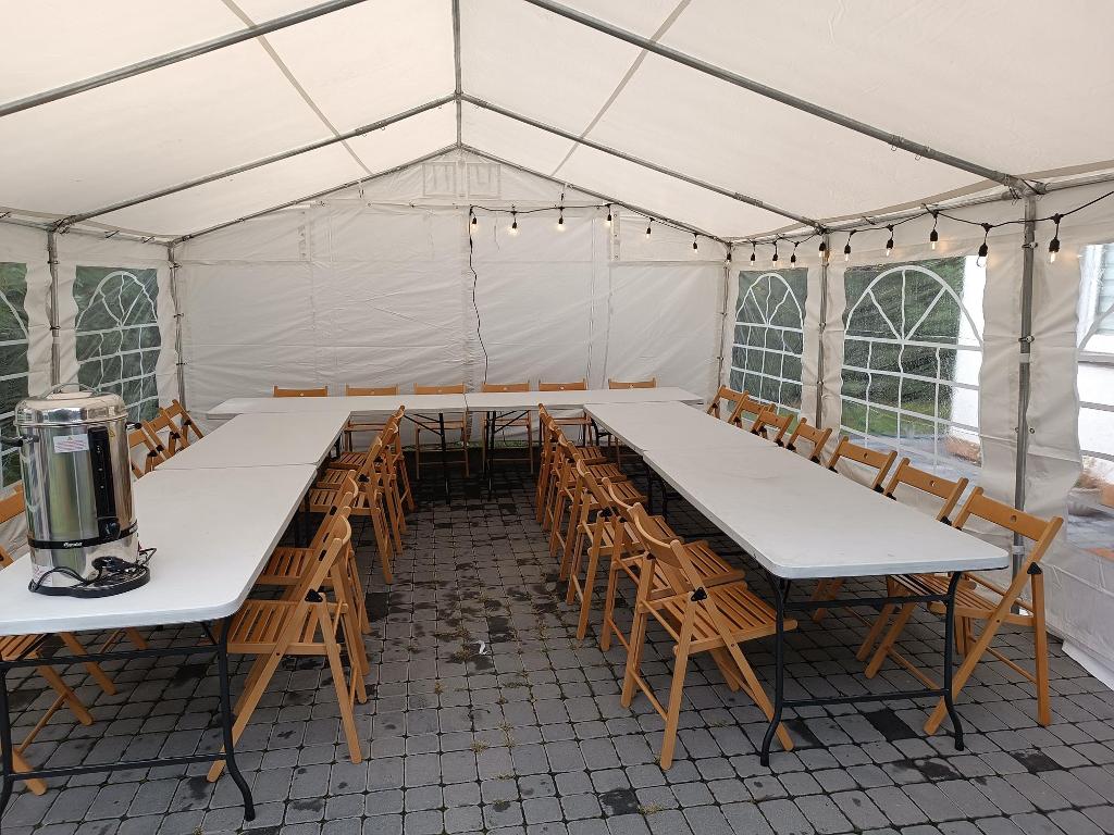 Parasol Komplet piwny stół stoły ławy namioty krzesła porcelana, Katowice, małopolskie