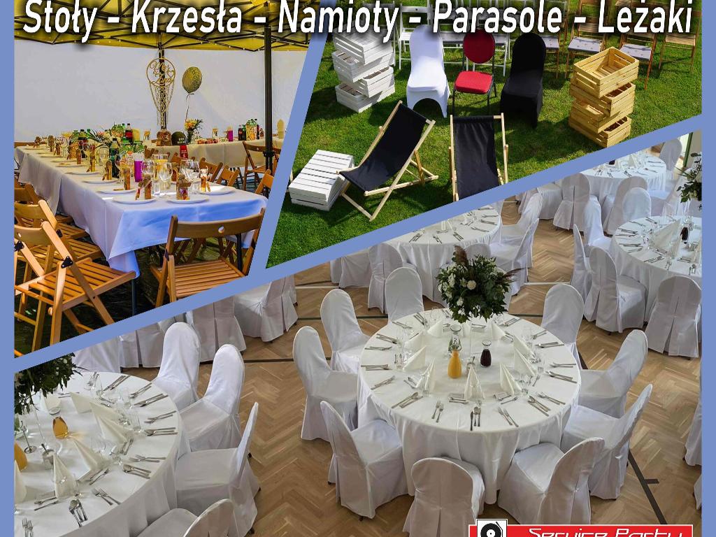 Parasol Komplet piwny stół stoły ławy namioty krzesła porcelana, Katowice, małopolskie