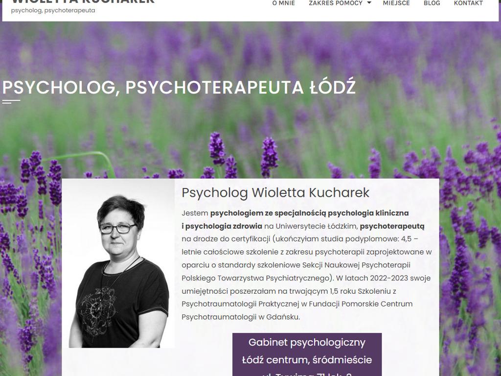 Psycholog, Psychoterapeuta Wioletta Kucharek, Łódź, łódzkie