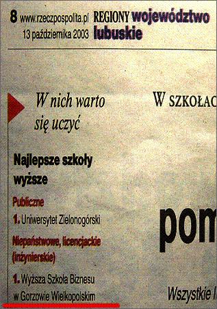 Wyższa Szkoła Biznesu w Gorzowie Wlkp. Zaprasza!, Gorzów Wielkopolski, lubuskie