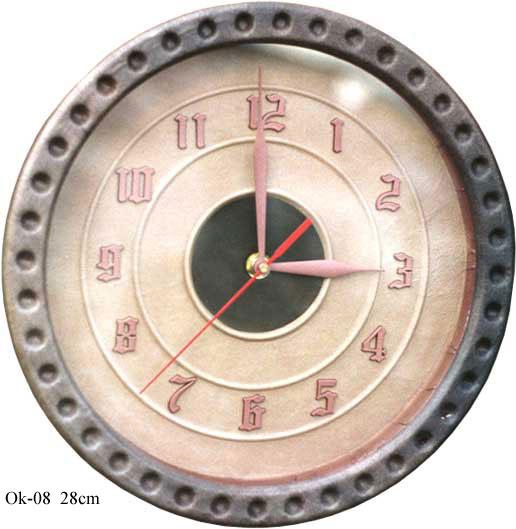 Przykładowy zegar w skórze