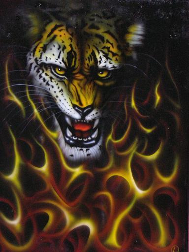  Tygrys płomienie
