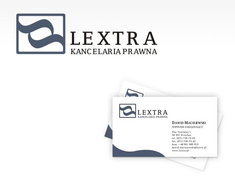 logotyp i wizytówka LEXTRA