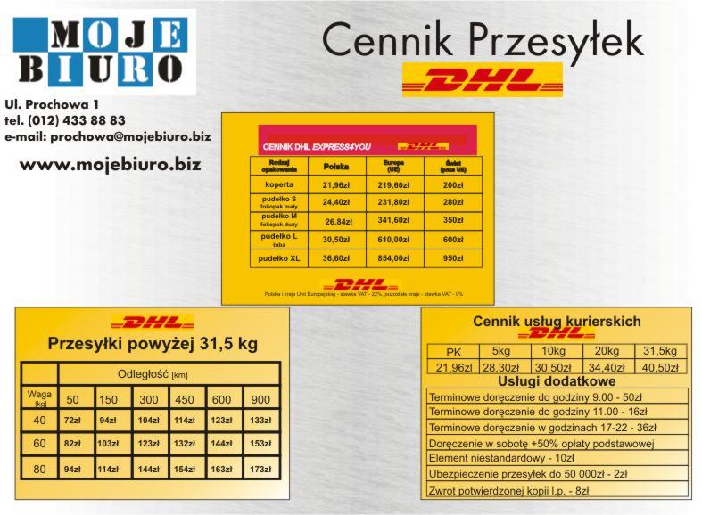 DHL Przesyłki z MOJEGO BIURA