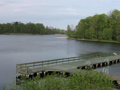 Zdjęcie nr 1Nasze wiejskie jezioro z pomostem kąpielowym - kliknij, aby powiększyć