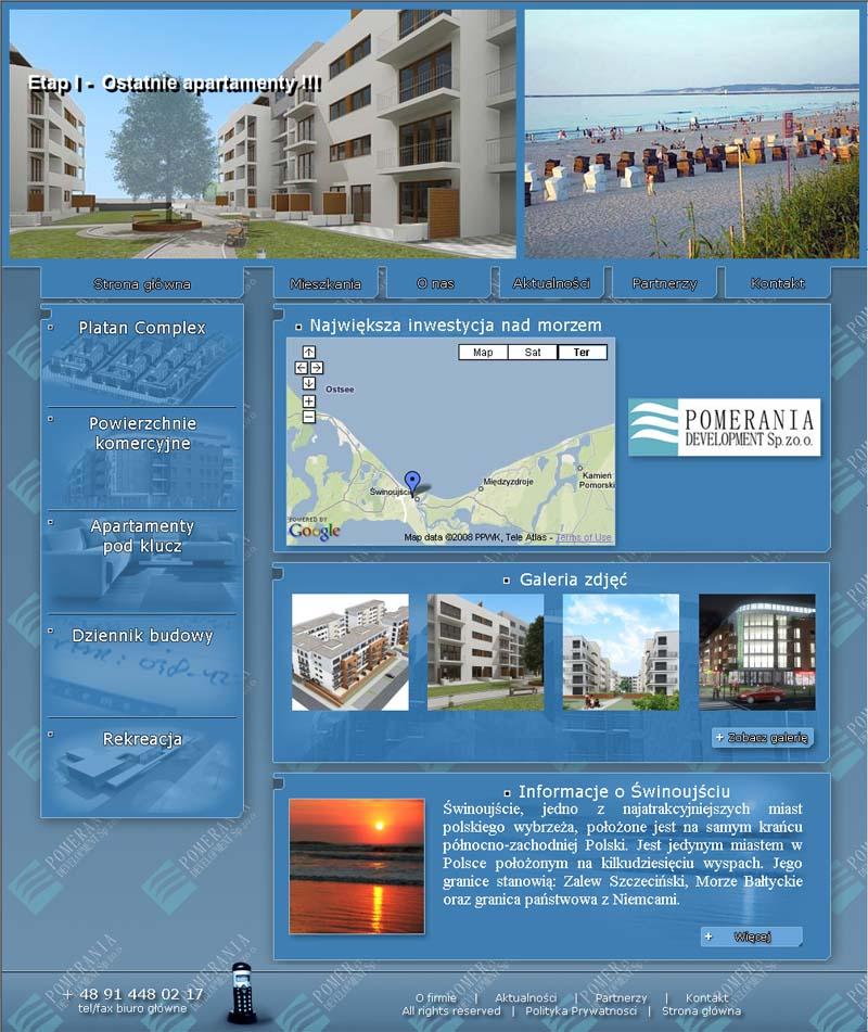 Strona www dla Pomerania Development