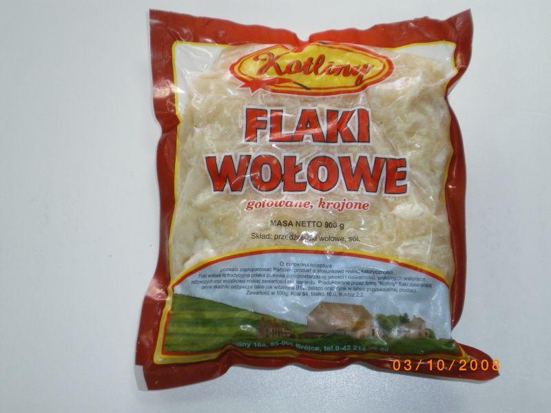 Flaki Wołowe krojone mrożone suche, Brójce, łódzkie