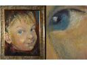 portret olejny w ramie, 60x56 cm, oraz powiększenie