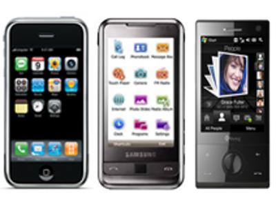 IPhone, Omnia, HTC - kliknij, aby powiększyć