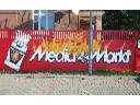 Fragment ogrodzenia Madia MArkt Chorzów . Malowane sprayem www.rebelart.pl