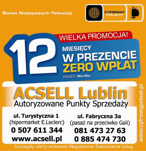 12 miesięcy bez opłat! Cyfrowy Polsat - ACSELL Lublin