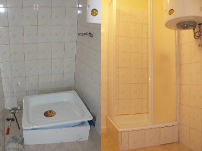 Przed i po, czyli montaż kabiny prysznicowej. - kliknij, aby powiększyć